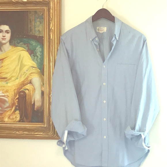 J. Crew Other - J. Crew Vintage Blue Oxford Stretch Shirt Sz M